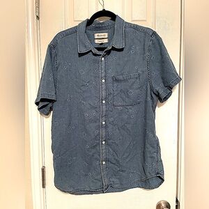 Madewell Perfect Fit Mens Short Sleeve Button Up Shirt Ultra-Soft